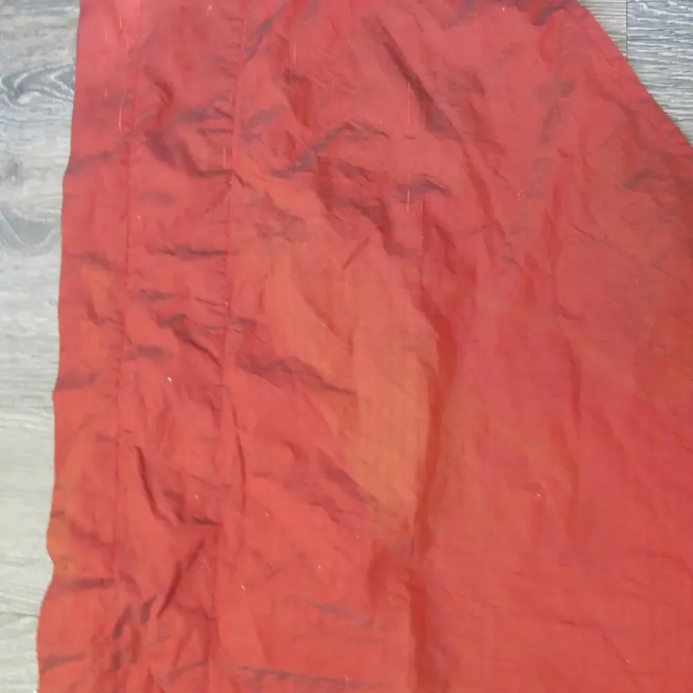 Vintage APRIL CORNELL Curtain Valence Swag Panel Pocket Rod Silk Blend Lined Red